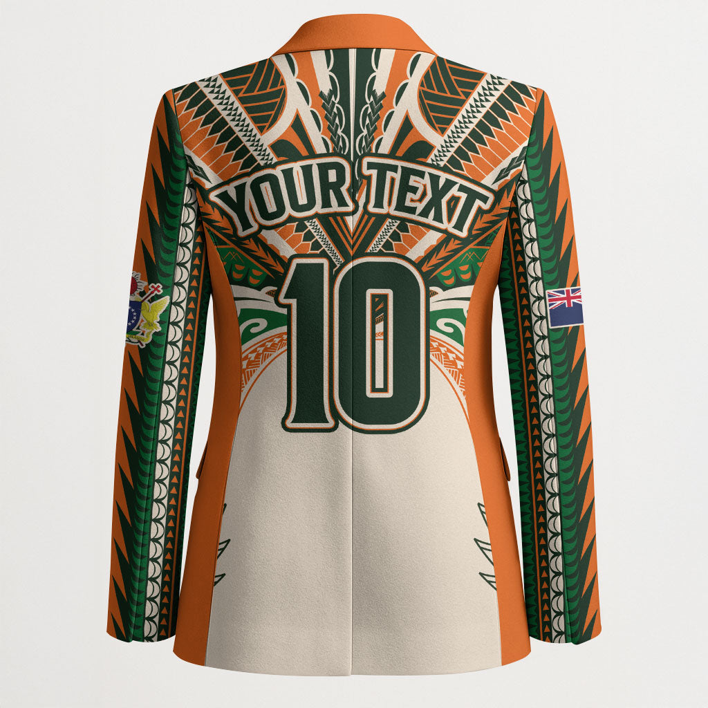 Cook Islands Rugby League Custom Blazer Polynesian and Tatau Tribal Art - Retro Palette LT03 - Polynesian Pride