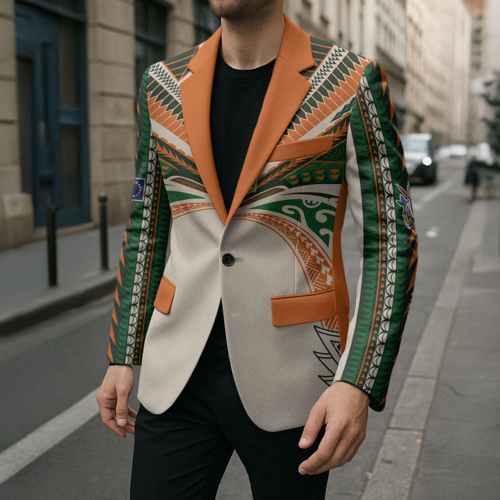 Cook Islands Rugby League Custom Blazer Polynesian and Tatau Tribal Art - Retro Palette LT03 - Polynesian Pride