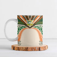 Cook Islands Rugby League Custom Ceramic Mug Polynesian and Tatau Tribal Art - Retro Palette LT03 Multicolor - Polynesian Pride