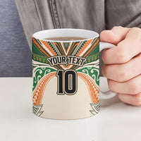 Cook Islands Rugby League Custom Ceramic Mug Polynesian and Tatau Tribal Art - Retro Palette LT03 - Polynesian Pride