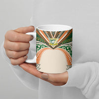 Cook Islands Rugby League Custom Ceramic Mug Polynesian and Tatau Tribal Art - Retro Palette LT03 - Polynesian Pride