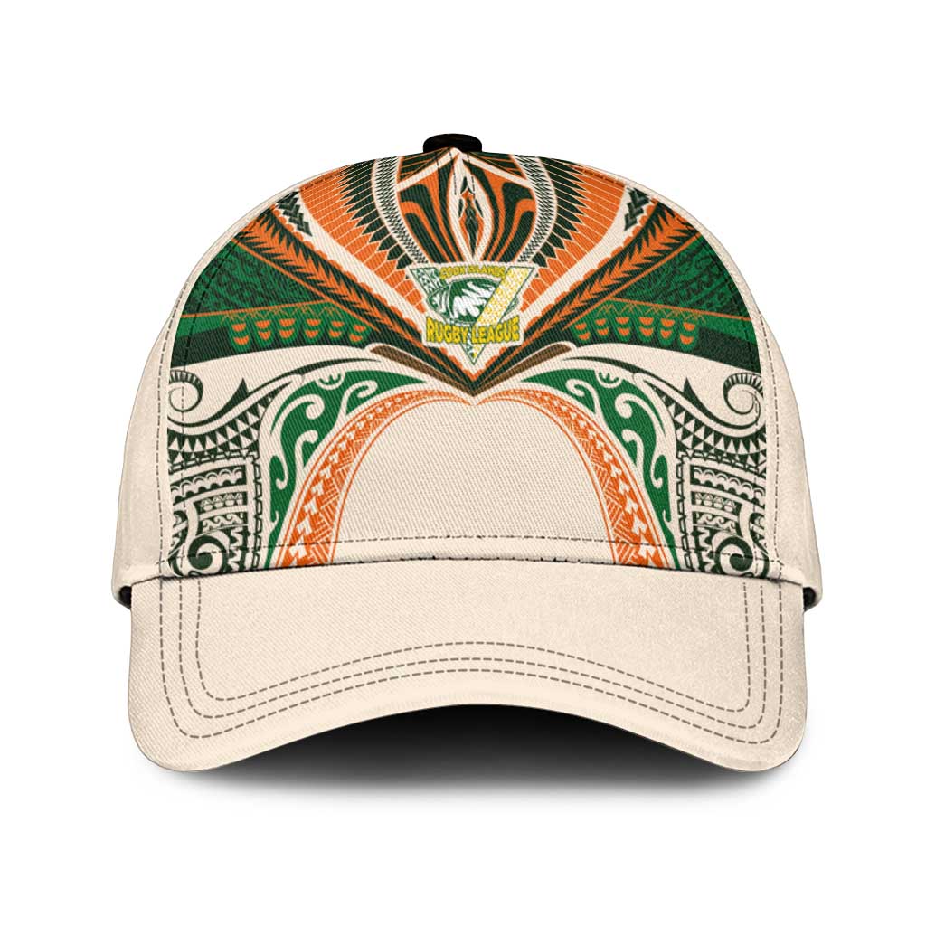 Cook Islands Rugby League Classic Cap Polynesian and Tatau Tribal Art - Retro Palette
