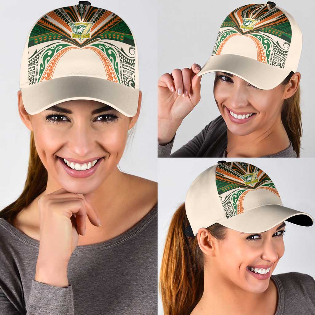 Cook Islands Rugby League Classic Cap Polynesian and Tatau Tribal Art - Retro Palette LT03 - Polynesian Pride