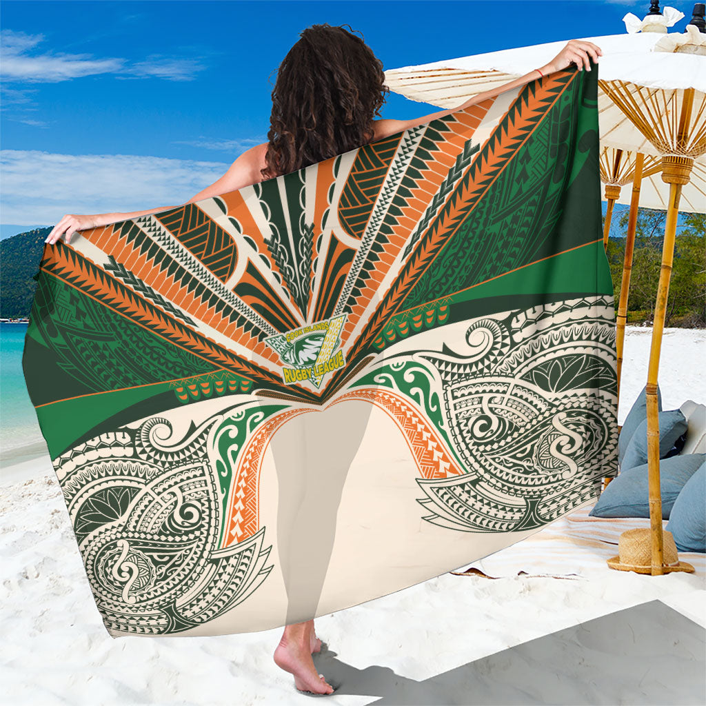 Cook Islands Rugby League Sarong Polynesian and Tatau Tribal Art - Retro Palette LT03 One Size 44 x 66 inches Multicolor - Polynesian Pride