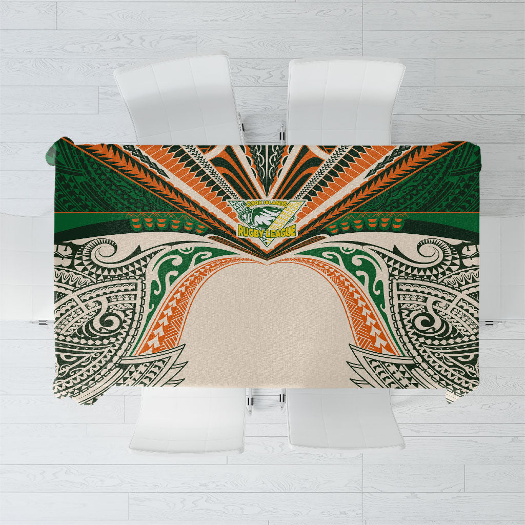 Cook Islands Rugby League Tablecloth Polynesian and Tatau Tribal Art - Retro Palette LT03 Multicolor - Polynesian Pride