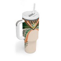 Cook Islands Rugby League Custom Tumbler With Handle Polynesian and Tatau Tribal Art - Retro Palette LT03 - Polynesian Pride