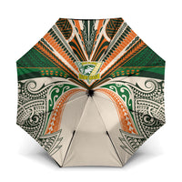Cook Islands Rugby League Umbrella Polynesian and Tatau Tribal Art - Retro Palette