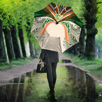 Cook Islands Rugby League Umbrella Polynesian and Tatau Tribal Art - Retro Palette