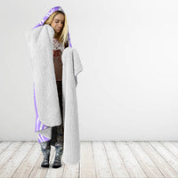 Hawaii Kauai Island Hooded Blanket Hibiscus Pattern Seamless Tribal Simple Purple LT03 - Polynesian Pride