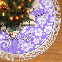 Hawaii Kauai Island Tree Skirt Hibiscus Pattern Seamless Tribal Simple Purple LT03 - Polynesian Pride