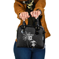 Custom Fiji Rugby Pacific Champions 2024 Shoulder Handbag Anniversary 7 Titles - Fijians Rugby and Tapa Hibiscus Black Art LT03 One Size Black - Polynesian Pride