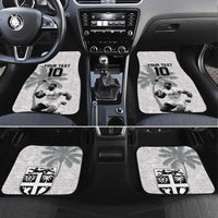 Custom Fiji Rugby Pacific Champions 2024 Car Mats Anniversary 7 Titles - Fijians Rugby and Tapa Hibiscus White Art LT03 Set 4pcs White - Polynesian Pride