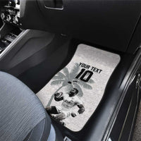 Custom Fiji Rugby Pacific Champions 2024 Car Mats Anniversary 7 Titles - Fijians Rugby and Tapa Hibiscus White Art LT03 - Polynesian Pride