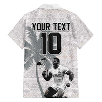 Custom Fiji Rugby Pacific Champions 2024 Family Matching Summer Maxi Dress and Hawaiian Shirt Anniversary 7 Titles - Fijians Rugby and Tapa Hibiscus White Art LT03 - Polynesian Pride