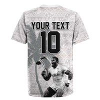 Custom Fiji Rugby Pacific Champions 2024 Rugby Jersey Anniversary 7 Titles - Fijians Rugby and Tapa Hibiscus White Art LT03 - Polynesian Pride