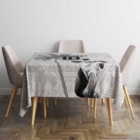 Custom Fiji Rugby Pacific Champions 2024 Tablecloth Anniversary 7 Titles - Fijians Rugby and Tapa Hibiscus White Art LT03 - Polynesian Pride
