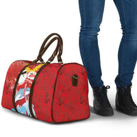 Hawaiian Mele Kalikimaka Travel Bag Funny Santa Riding Lei Dolphin with Kakau Tattoos LT03 - Polynesian Pride