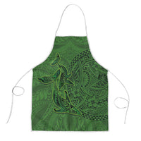 Hawaiian Whales Polynesian Art Motifs Apron Green Color LT03 Green - Polynesian Pride