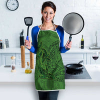 Hawaiian Whales Polynesian Art Motifs Apron Green Color LT03 - Polynesian Pride