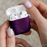 Hawaiian Whales Polynesian Art Motifs AirPods Case Purple Color LT03 - Polynesian Pride