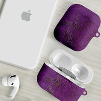 Hawaiian Whales Polynesian Art Motifs AirPods Case Purple Color LT03 - Polynesian Pride