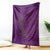 Hawaiian Whales Polynesian Art Motifs Blanket Purple Color - Polynesian Pride