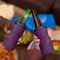 Hawaiian Whales Polynesian Art Motifs 4 in 1 Can Cooler Tumbler Purple Color LT03 - Polynesian Pride