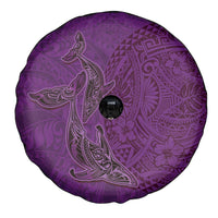 Hawaiian Whales Polynesian Art Motifs Spare Tire Cover Purple Color LT03 - Polynesian Pride