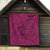 Hawaiian Whales Polynesian Art Motifs Quilt Pink Color - Polynesian Pride