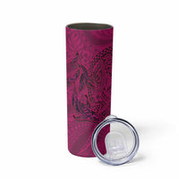 Hawaiian Whales Polynesian Art Motifs Skinny Tumbler Pink Color LT03 - Polynesian Pride
