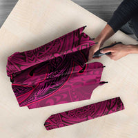 Hawaiian Whales Polynesian Art Motifs Umbrella Pink Color - Polynesian Pride