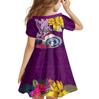 Custom Northern Mariana Islands Christmas Family Matching Off Shoulder Maxi Dress and Hawaiian Shirt Funny Santa Hug Latte Stone Ylang-ylang and Polynesia Pattern Pink LT03 - Polynesian Pride