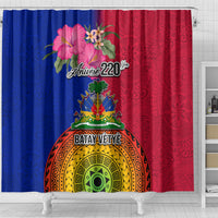 Haiti Battle of Vertieres Shower Curtain The Haitian Revolution 220th Anniversary Polynesian Style LT03 - Polynesian Pride