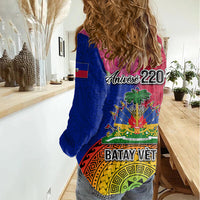 Haiti Battle of Vertieres Women Casual Shirt The Haitian Revolution 220th Anniversary Polynesian Style LT03 - Polynesian Pride