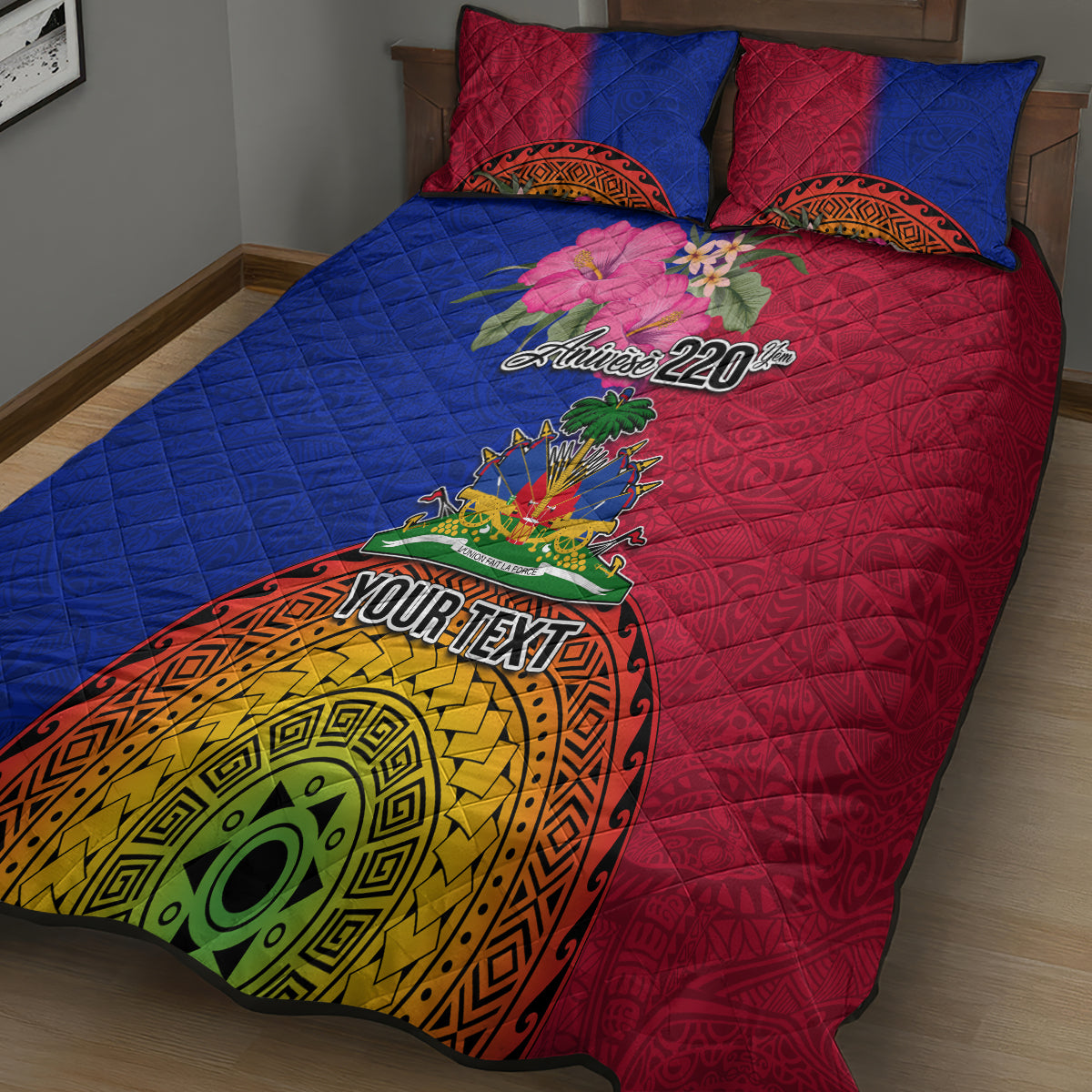 Personalised Haiti Battle of Vertieres Quilt Bed Set The Haitian Revolution 220th Anniversary Polynesian Style LT03 - Polynesian Pride