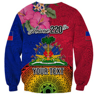 Personalised Haiti Battle of Vertieres Sweatshirt The Haitian Revolution 220th Anniversary Polynesian Style LT03 - Polynesian Pride