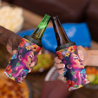 Polynesian Women 4 in 1 Can Cooler Tumbler Tropical Plant - Vibrant Surreal Dreamscape Vibe LT03 - Polynesian Pride