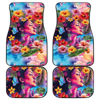 Polynesian Women Car Mats Tropical Plant - Vibrant Surreal Dreamscape Vibe LT03 - Polynesian Pride