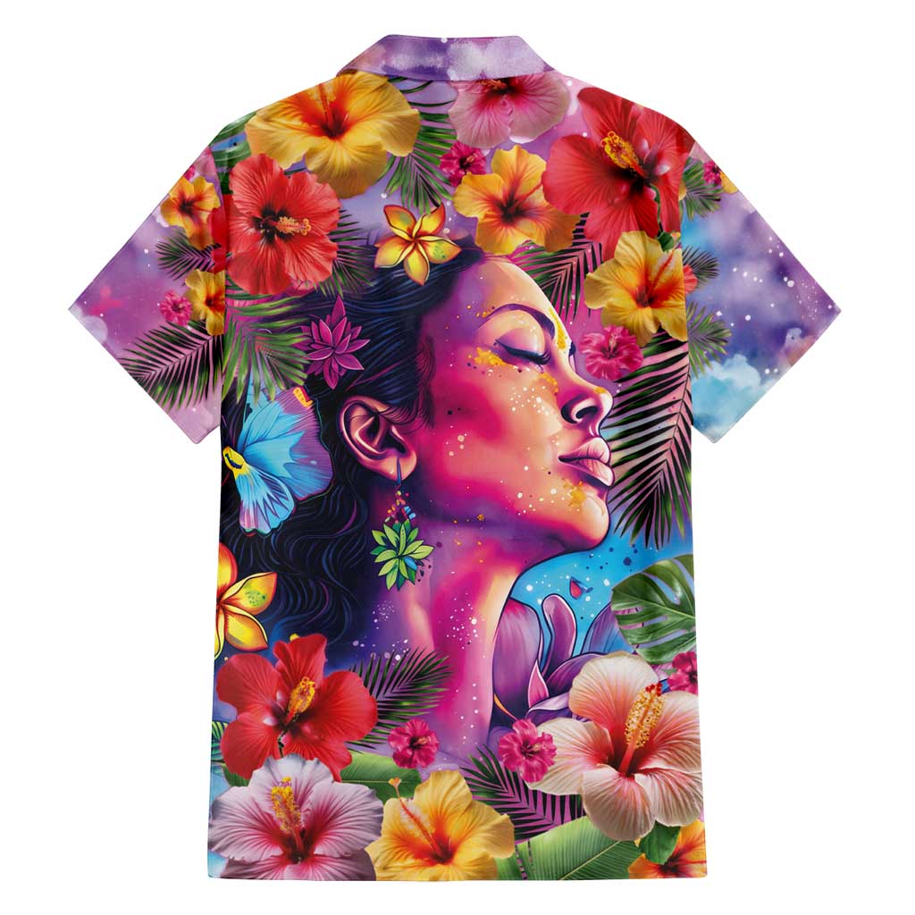 Polynesian Women Family Matching Summer Maxi Dress and Hawaiian Shirt Tropical Plant - Vibrant Surreal Dreamscape Vibe LT03 - Polynesian Pride