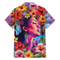 Polynesian Women Family Matching Tank Maxi Dress and Hawaiian Shirt Tropical Plant - Vibrant Surreal Dreamscape Vibe LT03 - Polynesian Pride