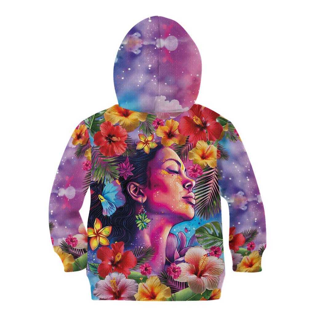 Polynesian Women Kid Hoodie Tropical Plant - Vibrant Surreal Dreamscape Vibe LT03 - Polynesian Pride