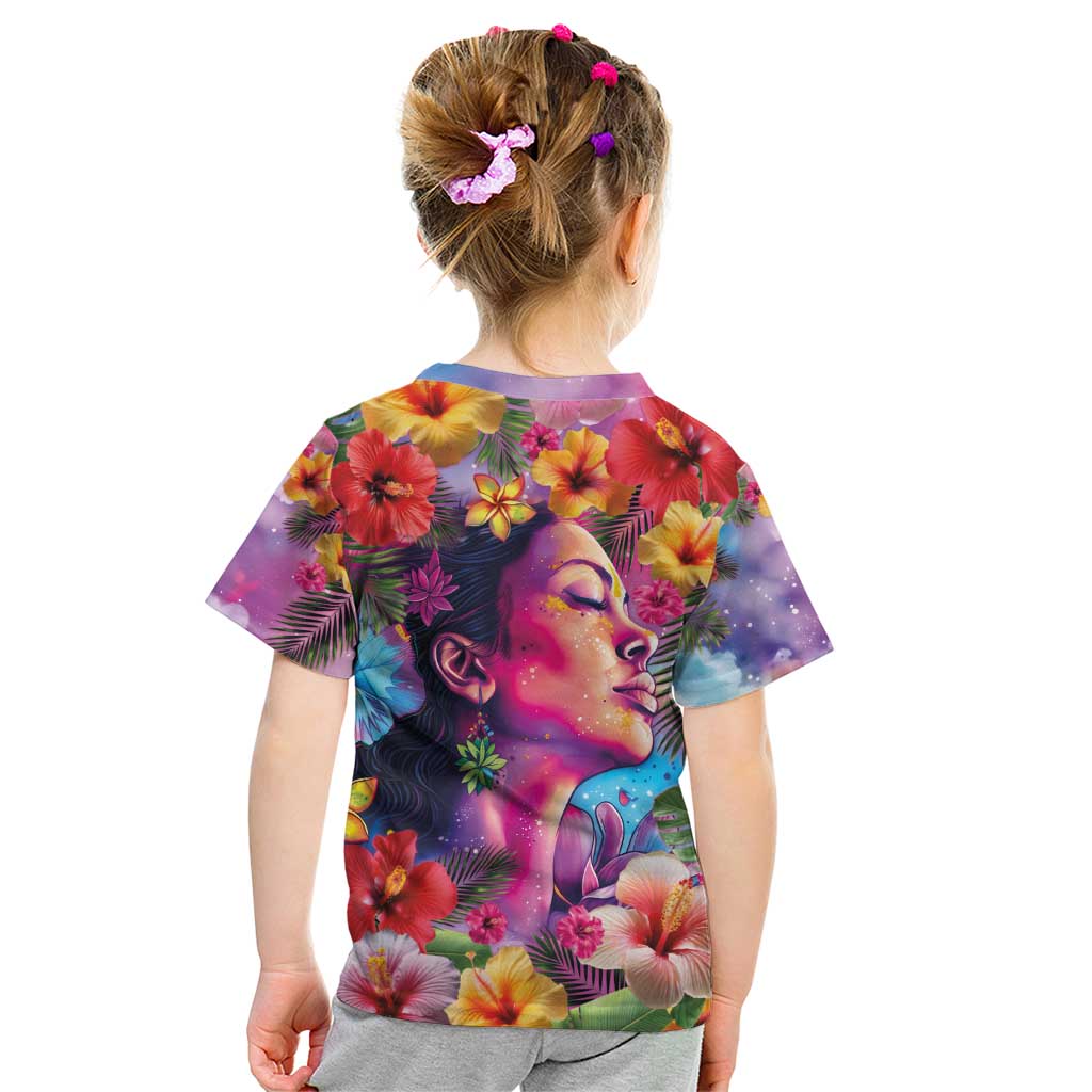 Polynesian Women Kid T Shirt Tropical Plant - Vibrant Surreal Dreamscape Vibe LT03 - Polynesian Pride