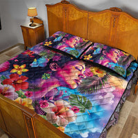 Polynesian Women Quilt Bed Set Tropical Plant - Vibrant Surreal Dreamscape Vibe LT03 - Polynesian Pride