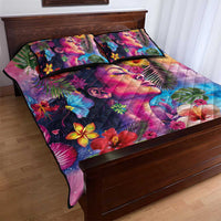 Polynesian Women Quilt Bed Set Tropical Plant - Vibrant Surreal Dreamscape Vibe LT03 - Polynesian Pride