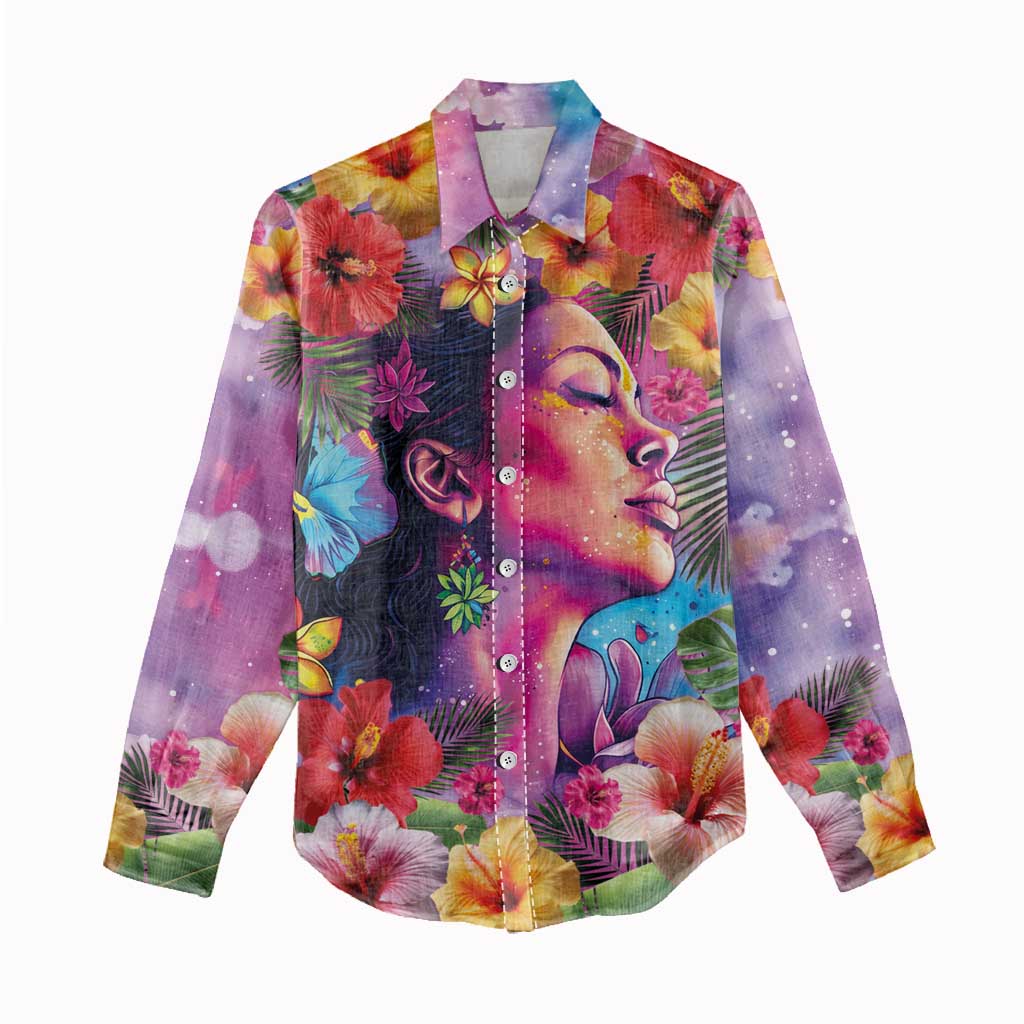 Polynesian Women Women Casual Shirt Tropical Plant - Vibrant Surreal Dreamscape Vibe LT03 - Polynesian Pride