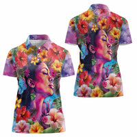 Polynesian Women Women Polo Shirt Tropical Plant - Vibrant Surreal Dreamscape Vibe LT03 - Polynesian Pride