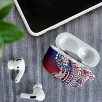 Hawaiian Manta Ray and Hammerhead Shark Tribal Tattoo AirPods Case with Polynesian Tribal Pattern Hawaii Flag Color LT03 - Polynesian Pride