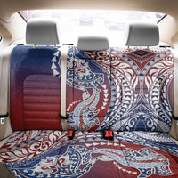 Hawaiian Manta Ray and Hammerhead Shark Tribal Tattoo Back Car Seat Cover with Polynesian Tribal Pattern Hawaii Flag Color LT03 - Polynesian Pride
