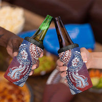 Hawaiian Manta Ray and Hammerhead Shark Tribal Tattoo 4 in 1 Can Cooler Tumbler with Polynesian Tribal Pattern Hawaii Flag Color LT03 - Polynesian Pride