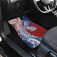Hawaiian Manta Ray and Hammerhead Shark Tribal Tattoo Car Mats with Polynesian Tribal Pattern Hawaii Flag Color LT03 - Polynesian Pride